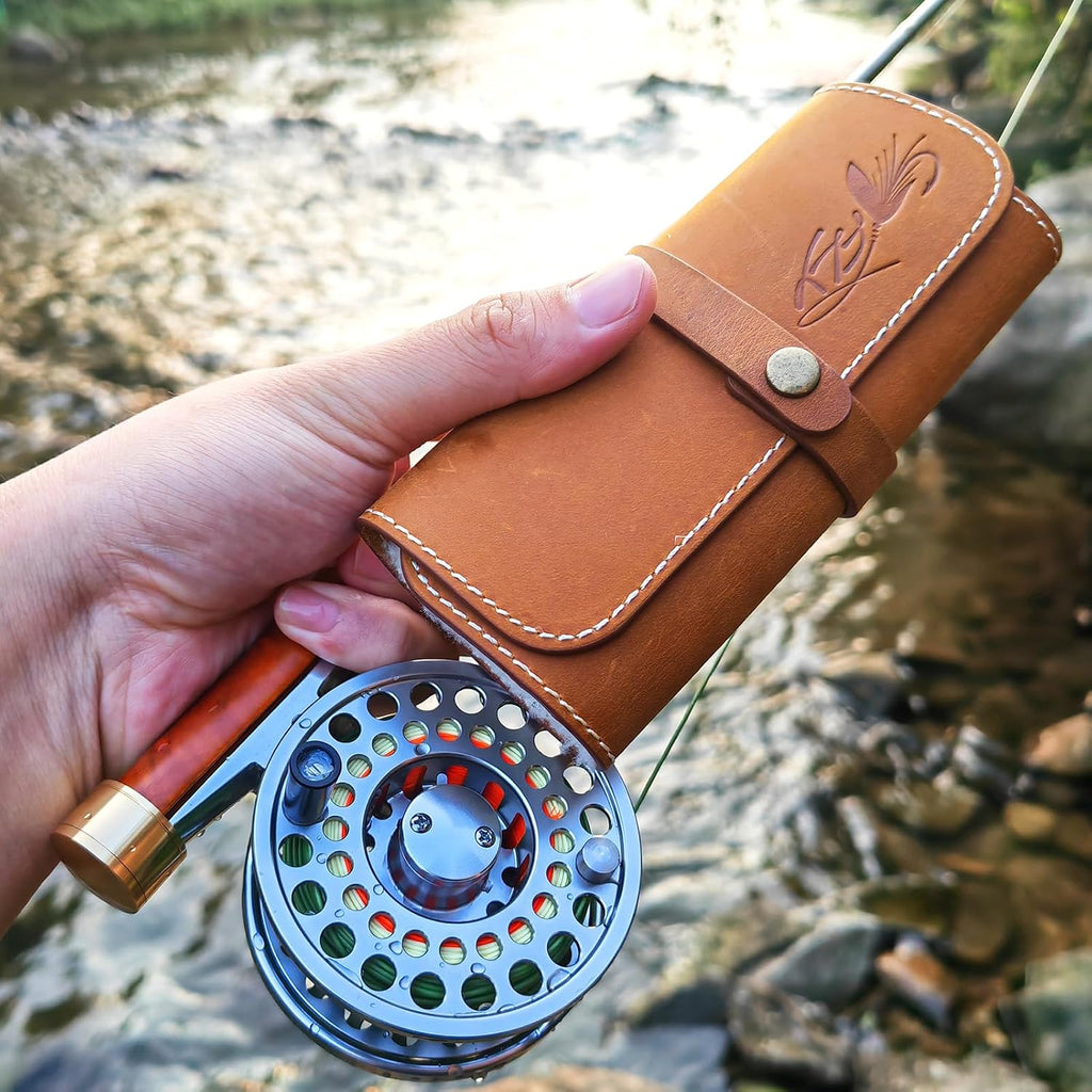 Fly Boxes for Fly Fishing Leather Wallet Tackle Box Flies Streamer Dry Fly Box Display Case Gifts for Men, Women (Fly Wallet) Visit the FAISOX Store
